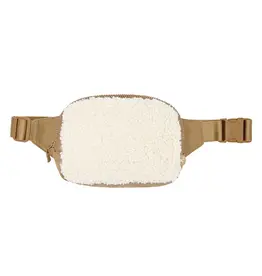 CC C.C SAC SHERPA ET SUEDE FANNY PACK CAMEL