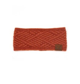 CC C.C BANDEAU KNITTED STRIPE CRISSCROSS RUST MIX