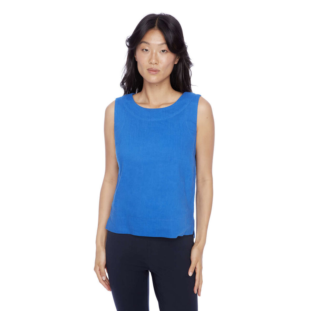 I LOVE TYLER MADISON TYLER MADISON 248000 LINEN SLEEVELESS TOP LAPIS BLUE