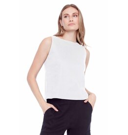 I LOVE TYLER MADISON TYLER MADISON 248000 LINEN SLEEVELESS TOP WHITE