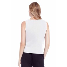 I LOVE TYLER MADISON TYLER MADISON 248000 LINEN SLEEVELESS TOP WHITE