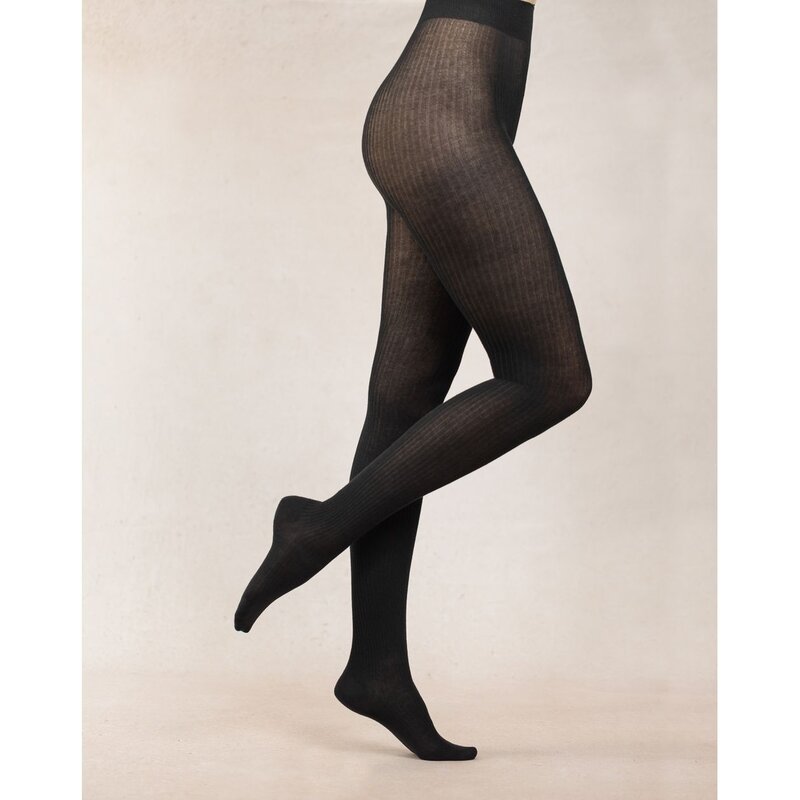 BLEU FORÊT BLEU FORET COLLANT MODAL CACHEMIRE A COTES NOIR