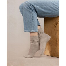 BLEU FORÊT BLEU FORET CHAUSSETTE LAINE 6456 ALPAGA JACQUARD BEIGE