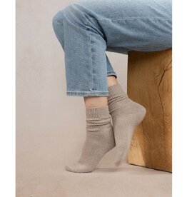 BLEU FORÊT BLEU FORET CHAUSSETTE LAINE 6456 ALPAGA JACQUARD BEIGE