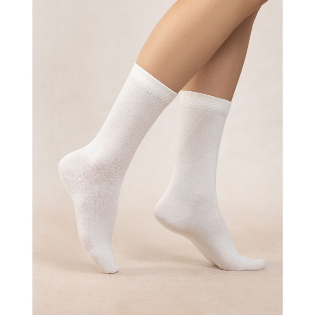 BLEU FORÊT BLEU FORET CHAUSSETTE LAINE ET SOIE JERSEY ECRU