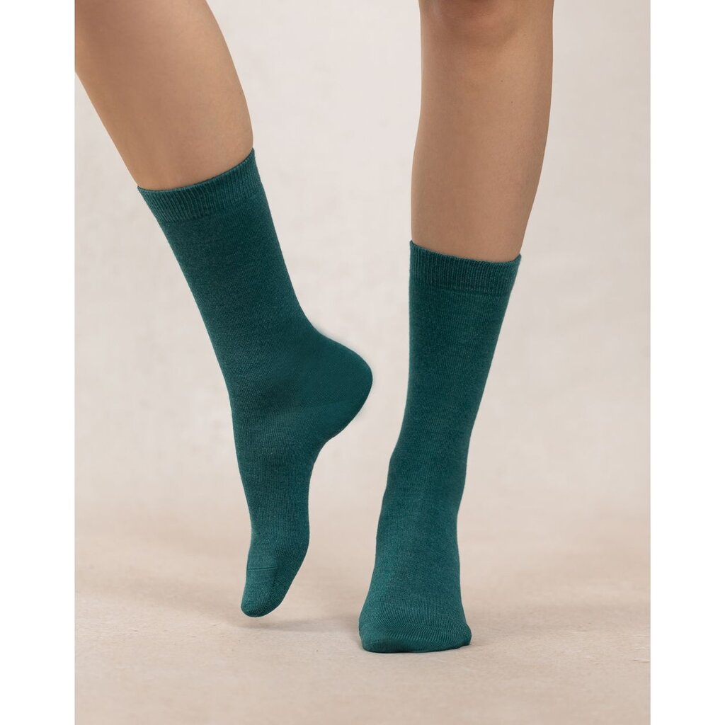 BLEU FORÊT BLEU FORET CHAUSSETTE LAINE ET SOIE JERSEY VERT