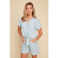 RENUAR RENUAR 25E CHEMISE M COURTES TENCEL CHAMBRAY