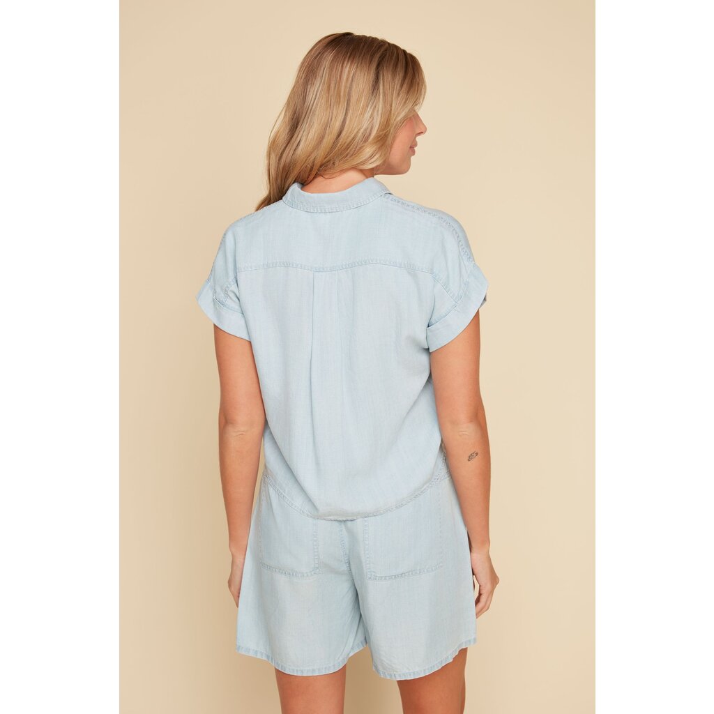 RENUAR RENUAR 25E CHEMISE M COURTES TENCEL CHAMBRAY