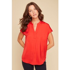 RENUAR RENUAR 25E BLOUSE M COURTES AIRFLOW SCARLET