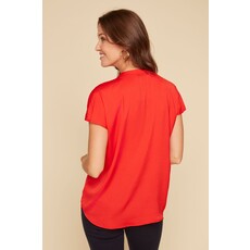 RENUAR RENUAR 25E BLOUSE M COURTES AIRFLOW SCARLET