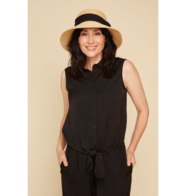 RENUAR RENUAR 25E BLOUSE SANS MANCHES AIRFLOW BLACK