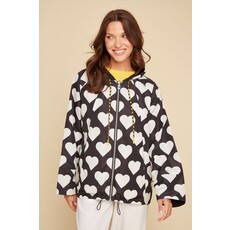 RENUAR RENUAR 25E JACKET/IMPER REVERSIBLE COEURS BLACK