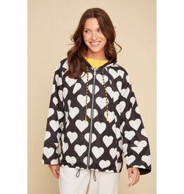 RENUAR RENUAR 25E JACKET/IMPER REVERSIBLE COEURS BLACK