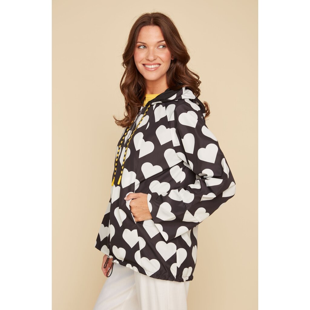 RENUAR RENUAR 25E JACKET/IMPER REVERSIBLE COEURS BLACK