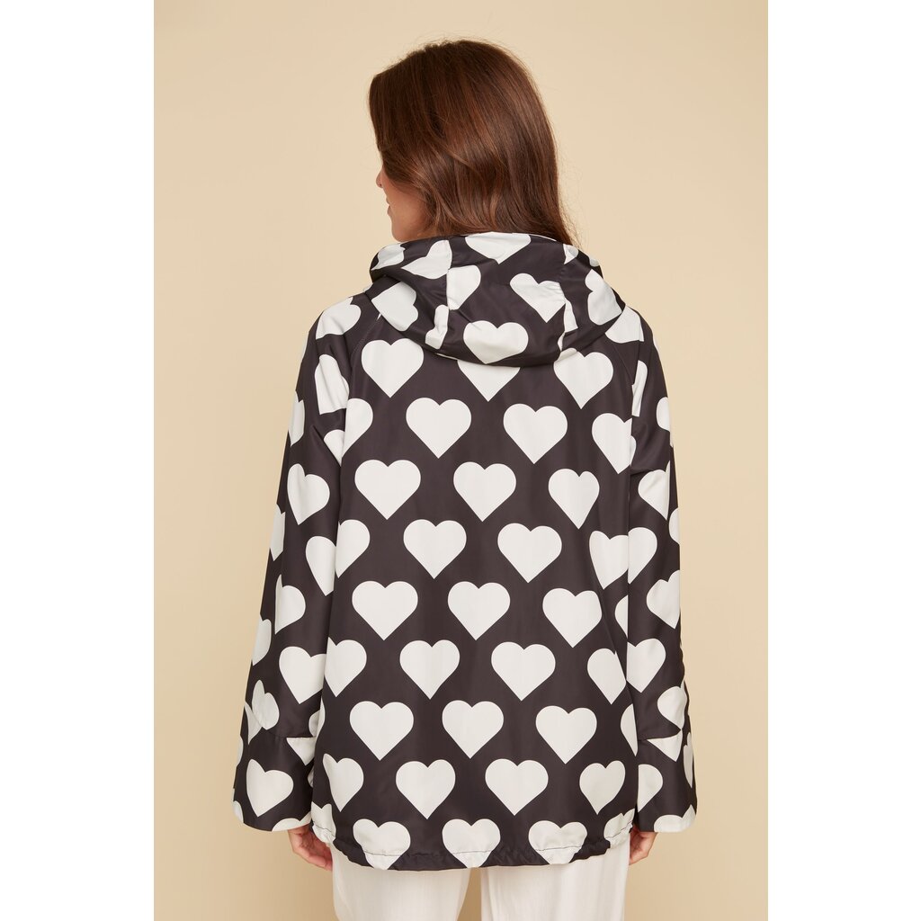 RENUAR RENUAR 25E JACKET/IMPER REVERSIBLE COEURS BLACK