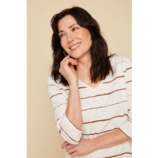 RENUAR RENUAR 25E TOP TRICOT MANCHES 3/4 RAYE COCO