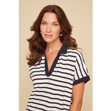 RENUAR RENUAR 25E HAUT M COURTES RAYURES NEW MIDNIGHT COMBO