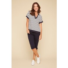 RENUAR RENUAR 25E HAUT M COURTES RAYURES NEW MIDNIGHT COMBO