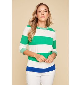 RENUAR RENUAR 25E TRICOT MANCHES 3/4 RAYURES JADE COMBO