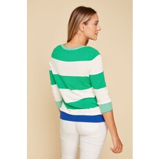 RENUAR RENUAR 25E TRICOT MANCHES 3/4 RAYURES JADE COMBO