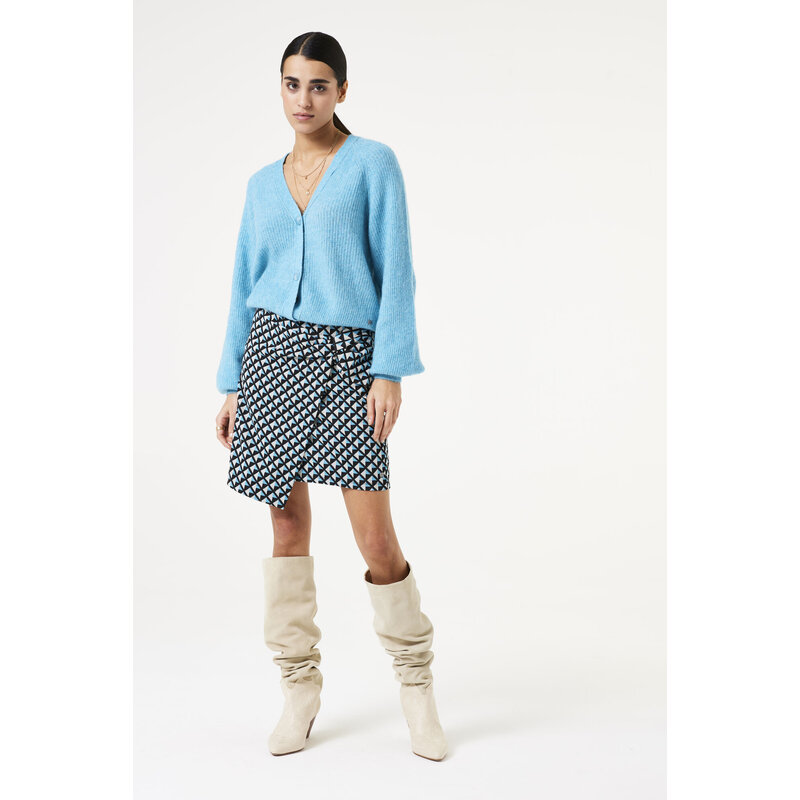 GARCIA GARCIA JUPE X40120 NOIR/AQUA MOTIFS
