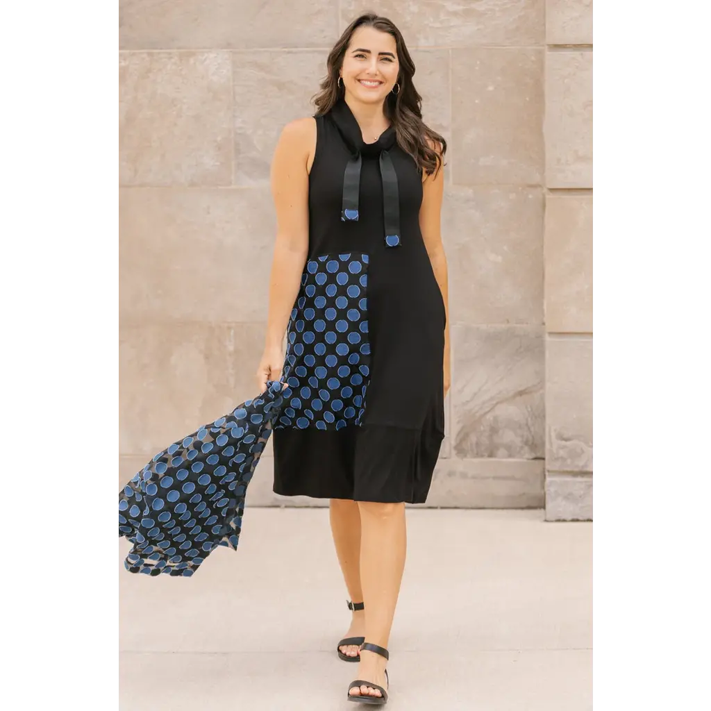 SHANNON PASSERO SHANNON PASSERO ROBE RIBBON BLACK/DENIM DOT MIX