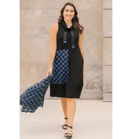 SHANNON PASSERO SHANNON PASSERO ROBE RIBBON BLACK/DENIM DOT MIX