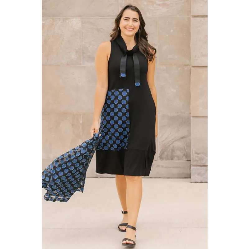SHANNON PASSERO SHANNON PASSERO ROBE RIBBON BLACK/DENIM DOT MIX