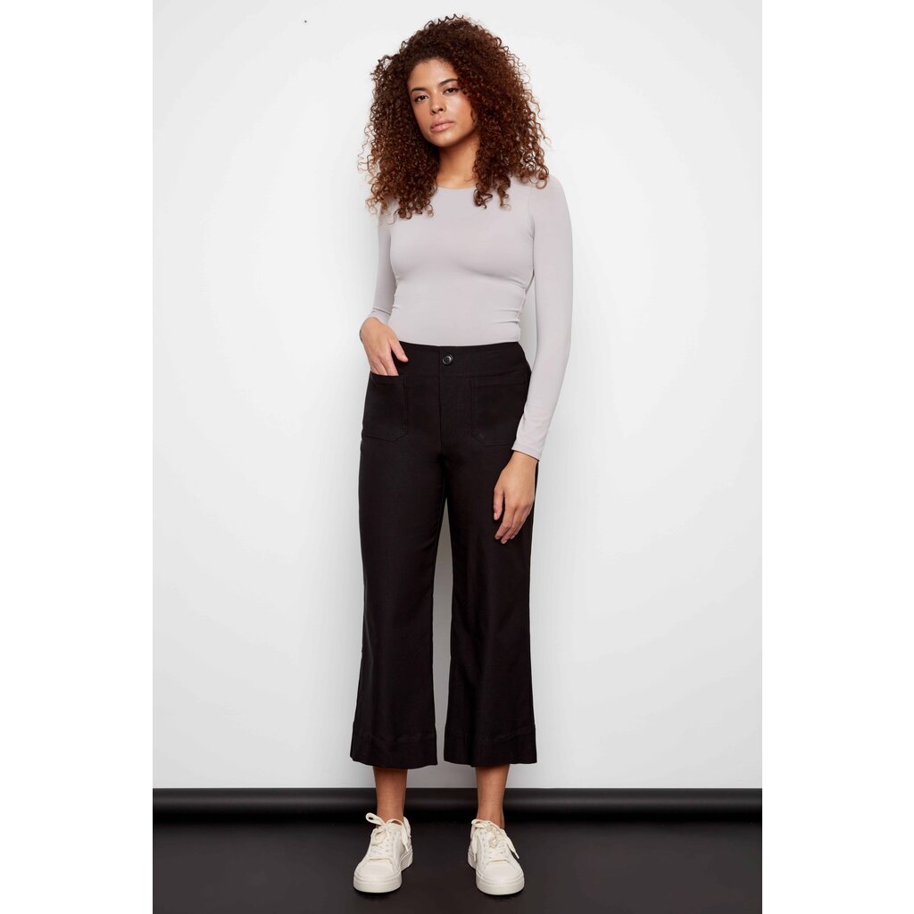 I LOVE TYLER MADISON TYLER MADISON 426014 PANTALON WIDE LEG BLACK