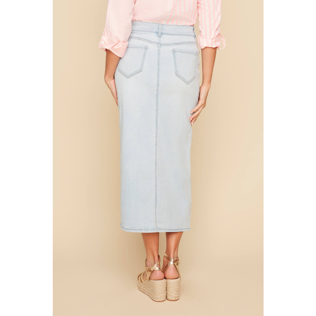 RENUAR RENUAR 25E JUPE LONGUE BLEACHED WASH