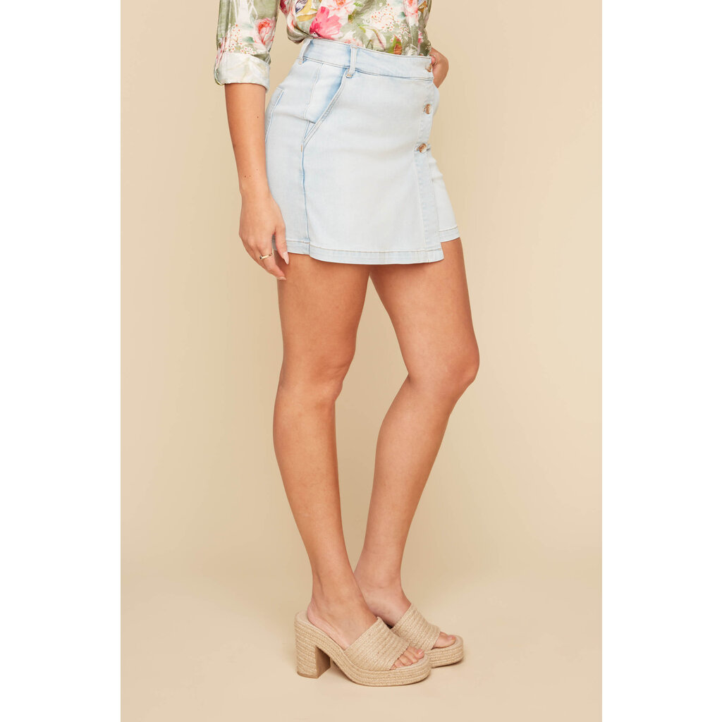 RENUAR RENUAR 25E SKORT/JUPE CULOTTE BLEACHED WASH