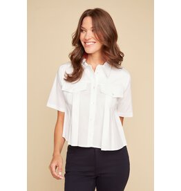 RENUAR RENUAR 25E CHEMISE PLIS MANCHES COURTES WHITE