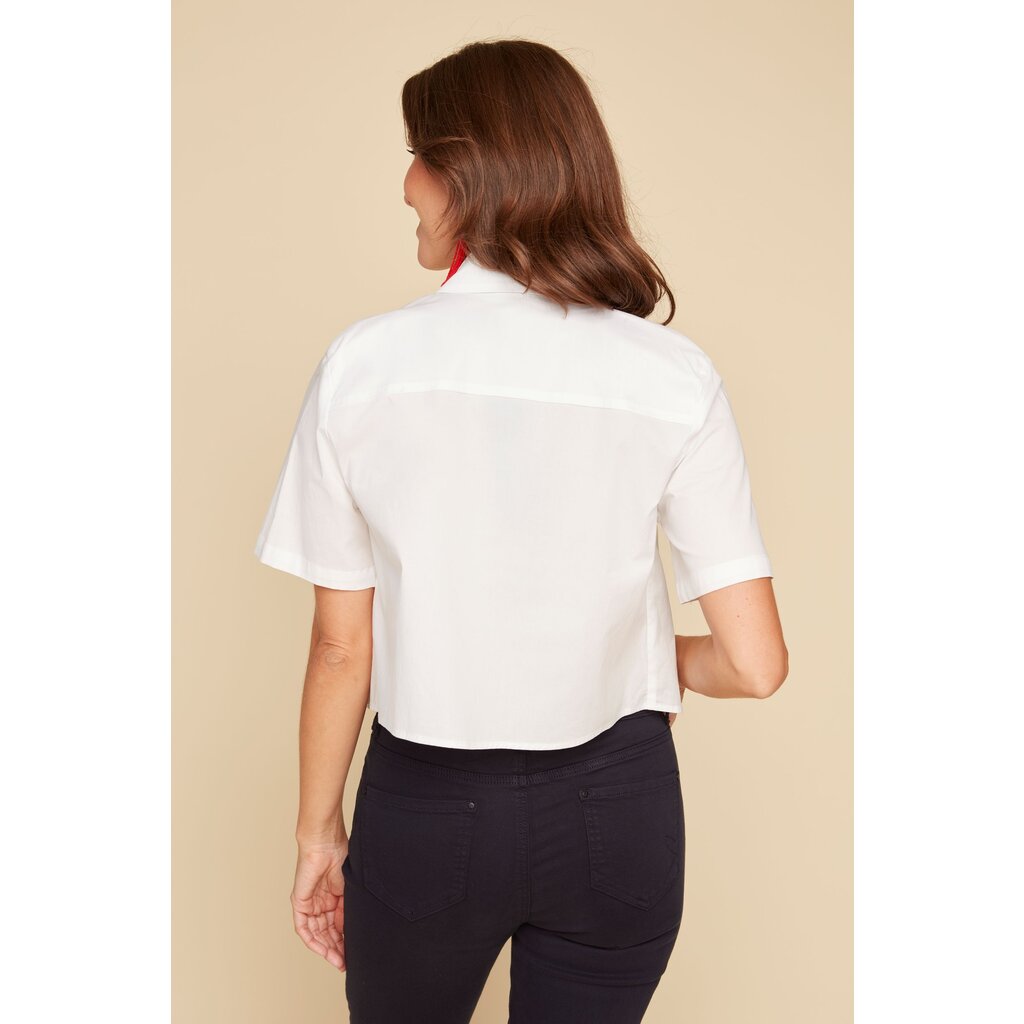 RENUAR RENUAR 25E CHEMISE PLIS MANCHES COURTES WHITE