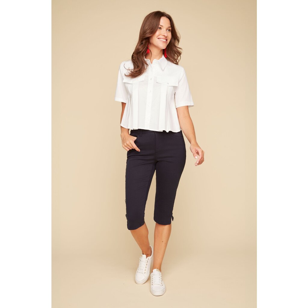 RENUAR RENUAR 25E CHEMISE PLIS MANCHES COURTES WHITE