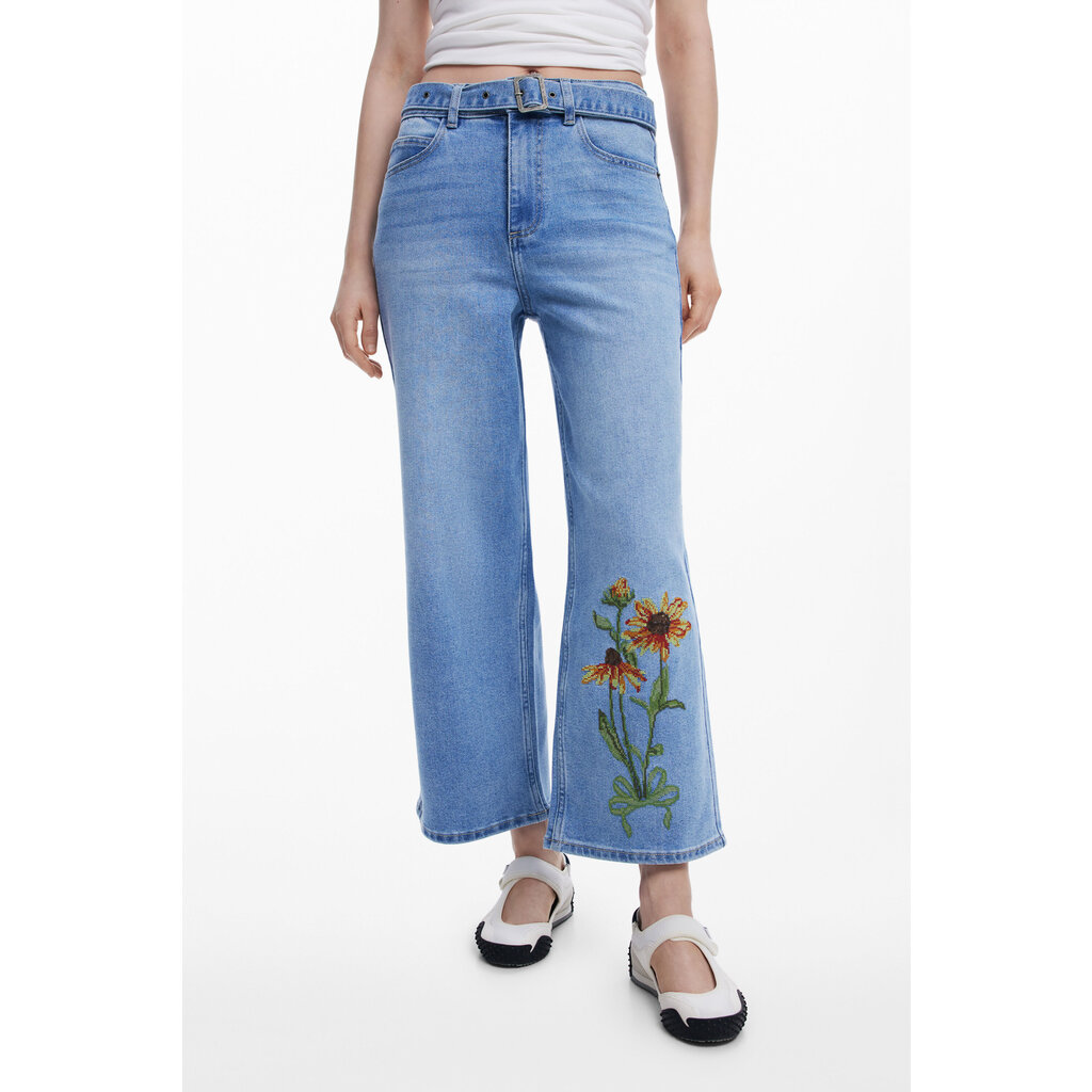 DESIGUAL DESIGUAL JEANS OHIO BLEU/FLEURS