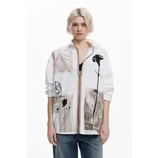 DESIGUAL DESIGUAL CHEMISE AMPLE RECORTES ZIP BLANC