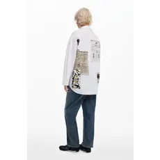 DESIGUAL DESIGUAL CHEMISE AMPLE RECORTES ZIP BLANC