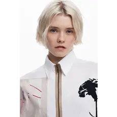 DESIGUAL DESIGUAL CHEMISE AMPLE RECORTES ZIP BLANC