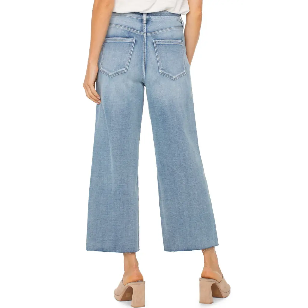 LIVERPOOL LIVERPOOL JEANS STRIDE HI-RISE CROP WIDE LEG WEIR+AC0-CANYON