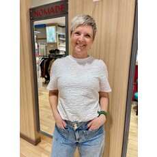 TRAMONTANA GARCIA K0415401 TOP JACQUARD DENTELLE WHITE