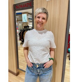 TRAMONTANA GARCIA K0415401 TOP JACQUARD DENTELLE WHITE