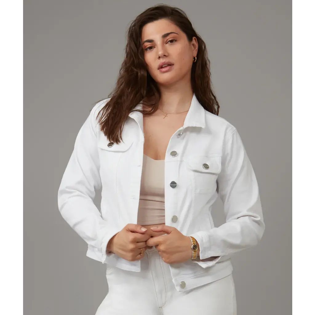 LOLA JEANS LOLA JEANS JACKET DENIM GABRIELLA WHITE