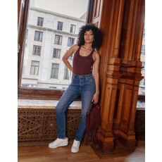 YOGA JEANS YOGA JEANS 2735 EMILY SLIM HIGH RISE 30'' DENIM BLUE