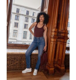 YOGA JEANS YOGA JEANS 2735 EMILY SLIM HIGH RISE 30'' DENIM BLUE