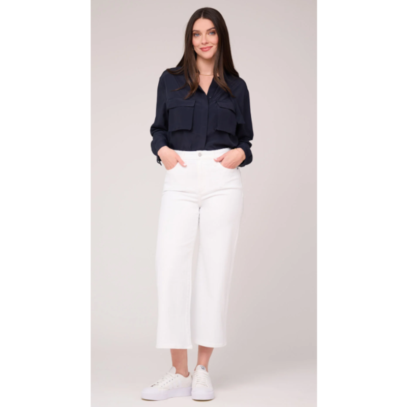 YOGA JEANS YOGA JEANS 2722 LILY WIDE HIGH RISE 25'' WHITE LOTUS