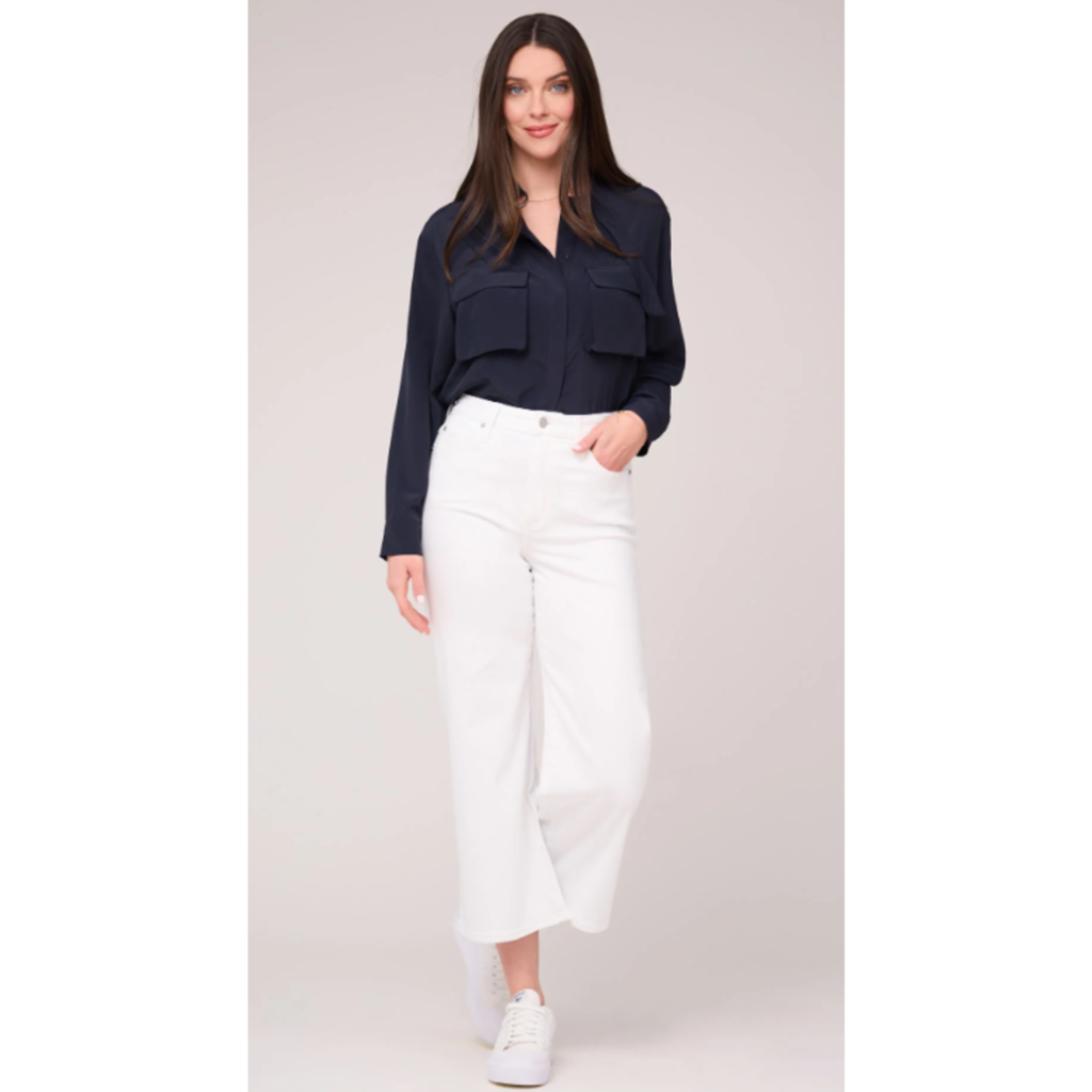 YOGA JEANS YOGA JEANS 2722 LILY WIDE HIGH RISE 25'' WHITE LOTUS