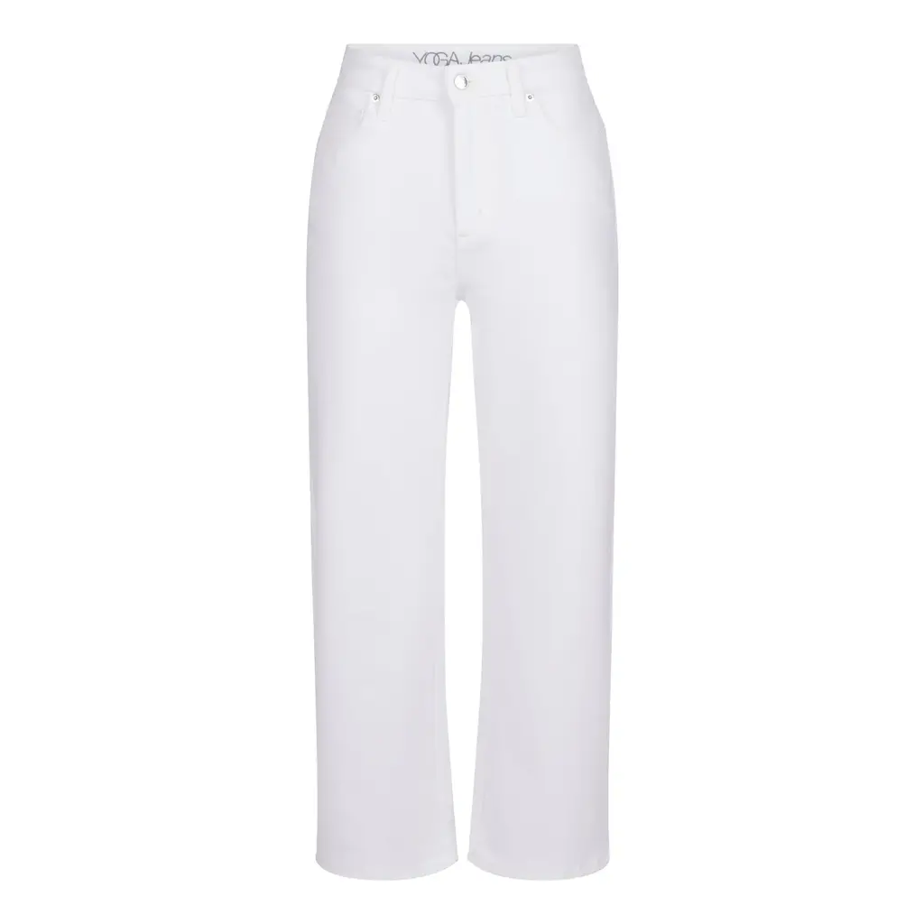 YOGA JEANS YOGA JEANS 2722 LILY WIDE HIGH RISE 25'' WHITE LOTUS