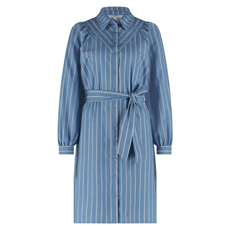 TRAMONTANA TRAMONTANA 25E ROBE STRIPED LIGHT BLUE DENIM