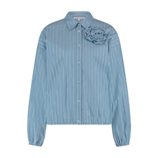 TRAMONTANA TRAMONTANA 25E BLOUSE LUREX STRIPED BLEU