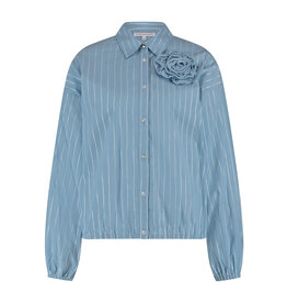 TRAMONTANA TRAMONTANA 25E BLOUSE LUREX STRIPED BLEU